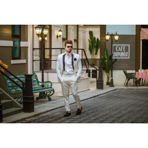 Beige Tuxedo on rent