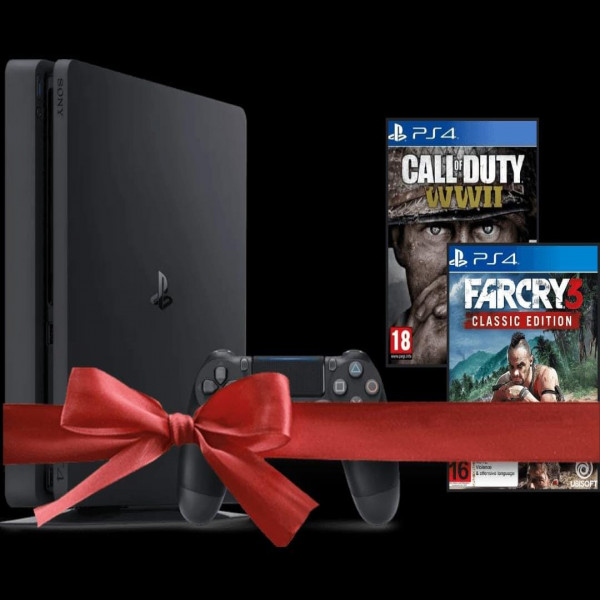 PS 4 + Call of Duty WW II + Far Cry 3 on rent