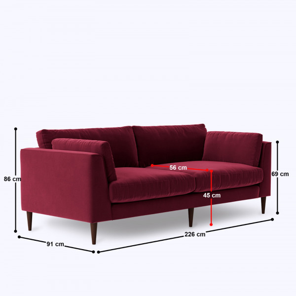 Zolce 4 Seater Sofa - 89" on rent