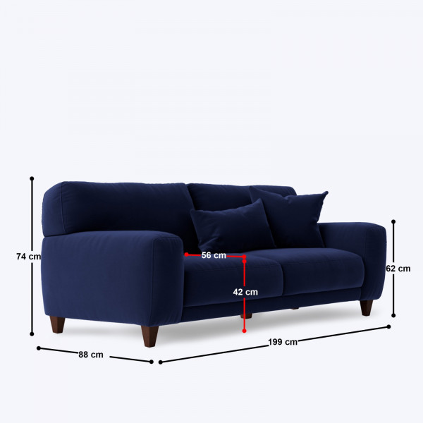 Infinito 3 Seater Sofa - 78" on rent
