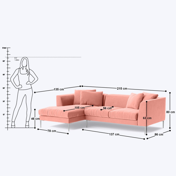 Hybo L Shaped Sofa - 85 on rent