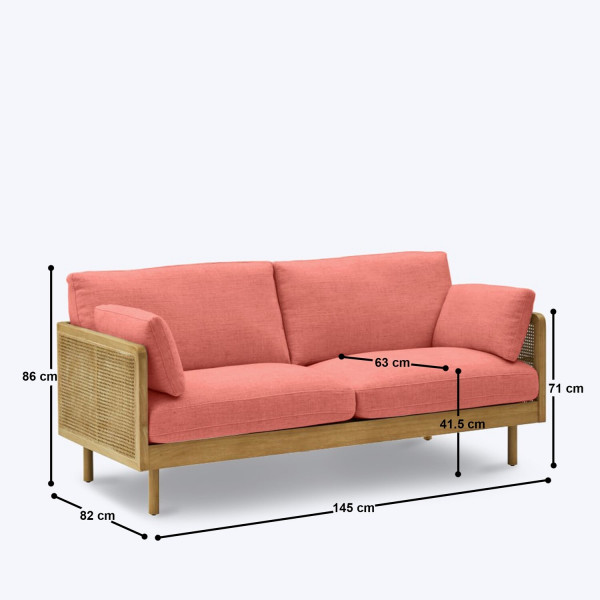 Sancall Rattan 2 Seater Sofa - 57" on rent