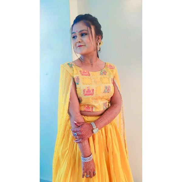"Sunshine Splendor: Yellow Indo Western Designer Haldi Outfit"
 on rent