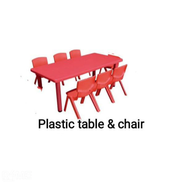 Plastic Table & Chair on rent