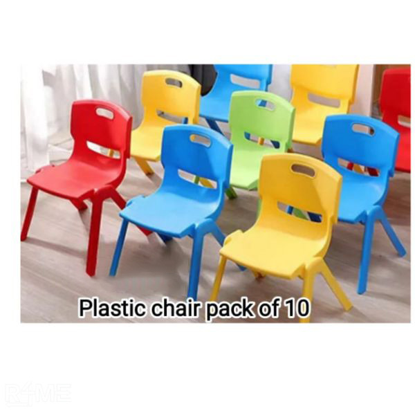 Plastic Chair Pack of 10 on rent