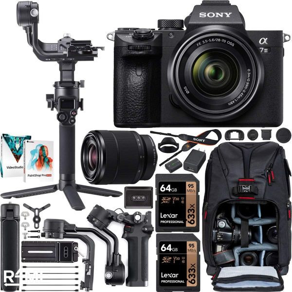 Sony Cinematic Kit A7III with 3 Lenses with Gimble on rent