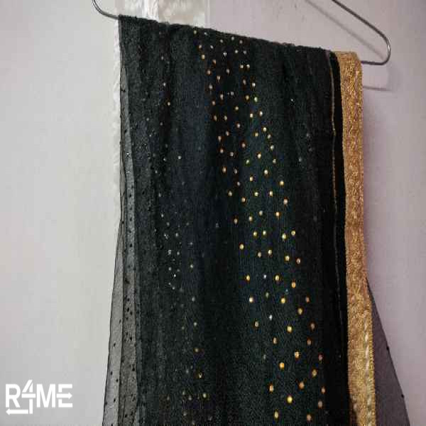 Black Anarkali Party Gown on rent