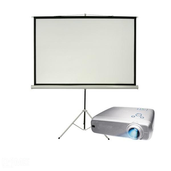 PROJECTOR WITH SCREEN 6’ on rent